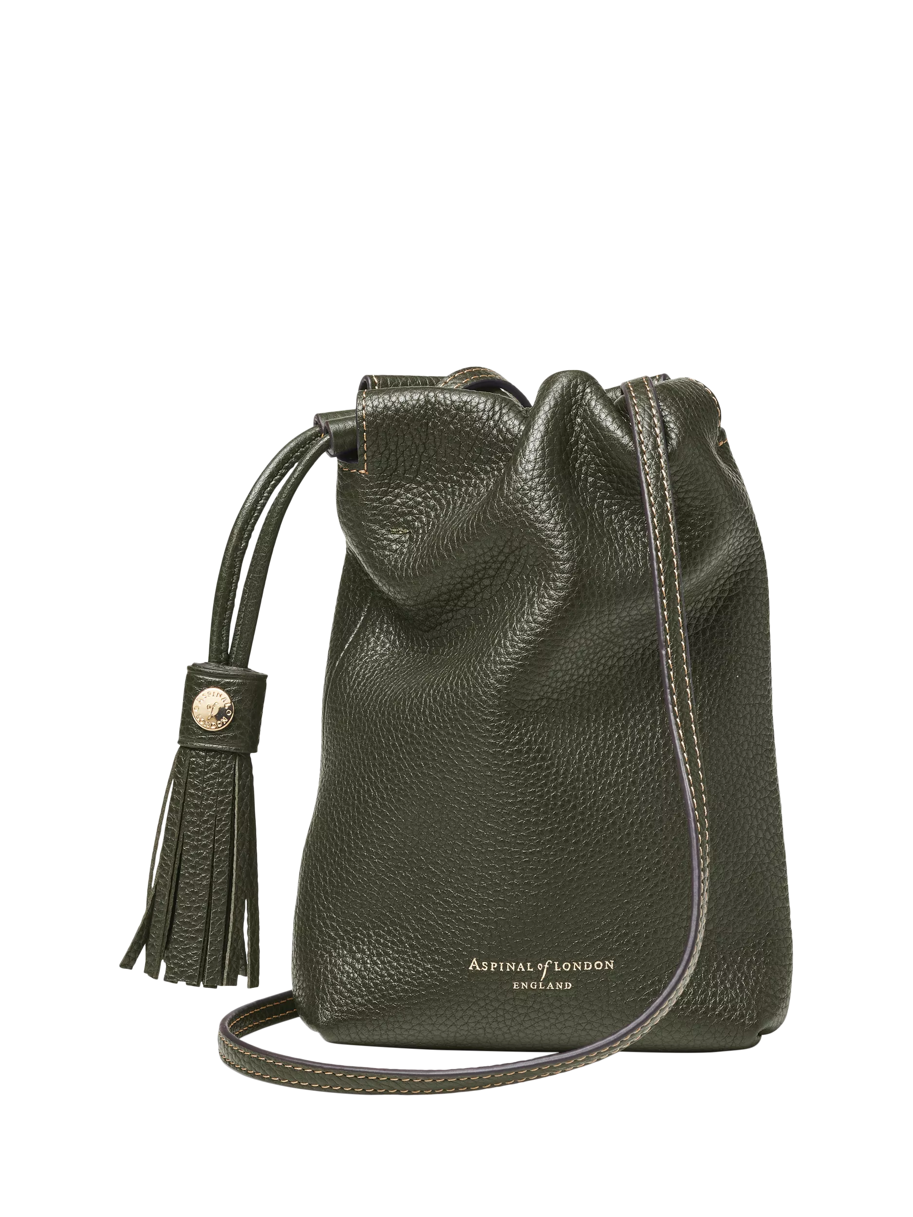 Aspinal of London Soho Pebble Leather Crossbody Pouch Bag