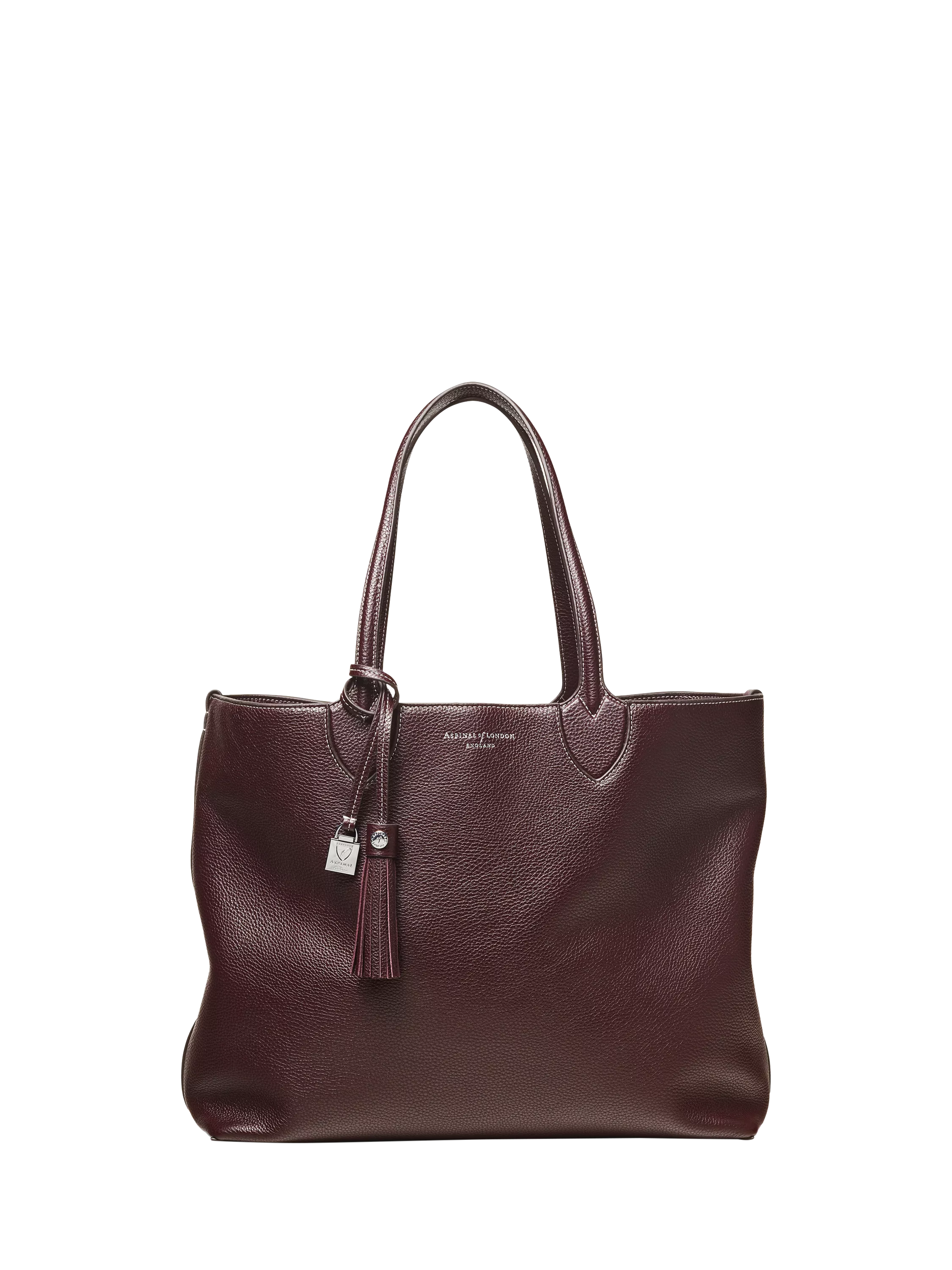 Sac cabas surdimensionné Aspinal of London en cuir grainé, version britannique
