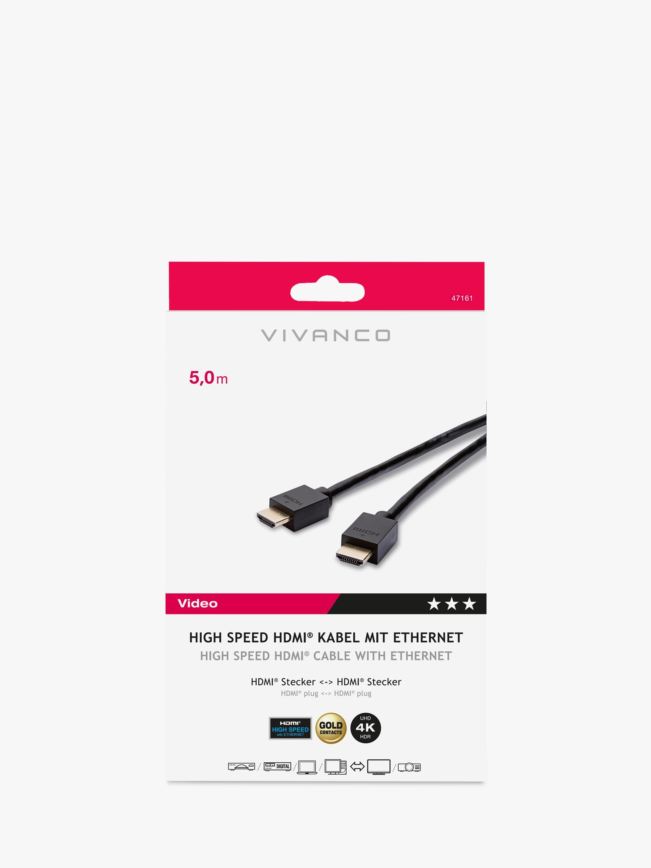 Vivanco 4K HDMI cable 5m, UK version