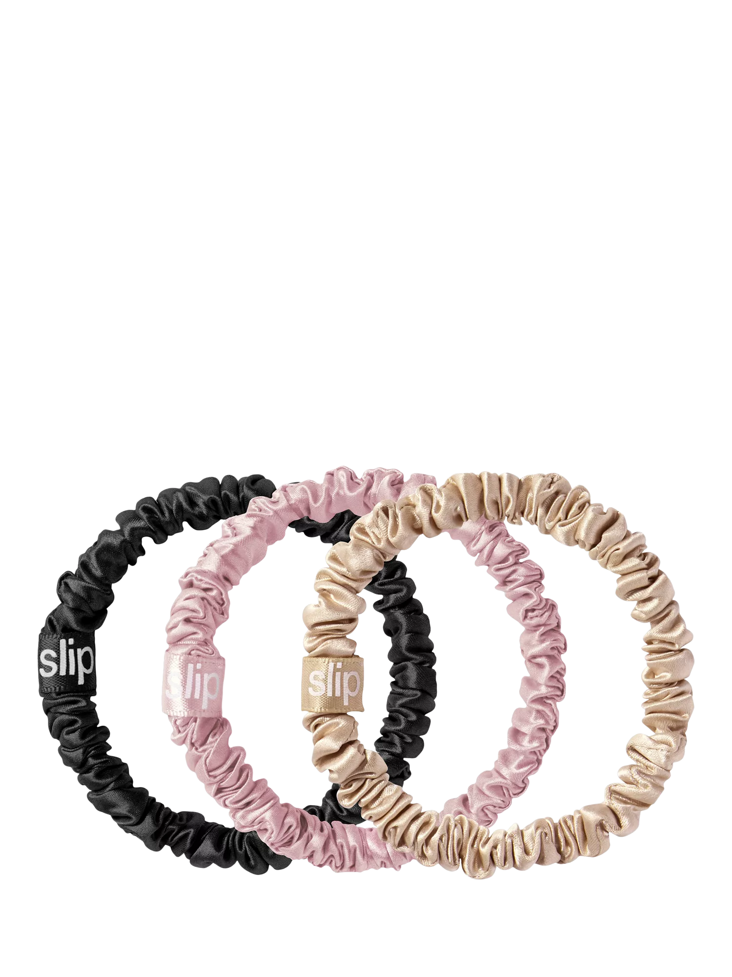 Slip pure silk skinny scrunchies pack of 3 - British product
