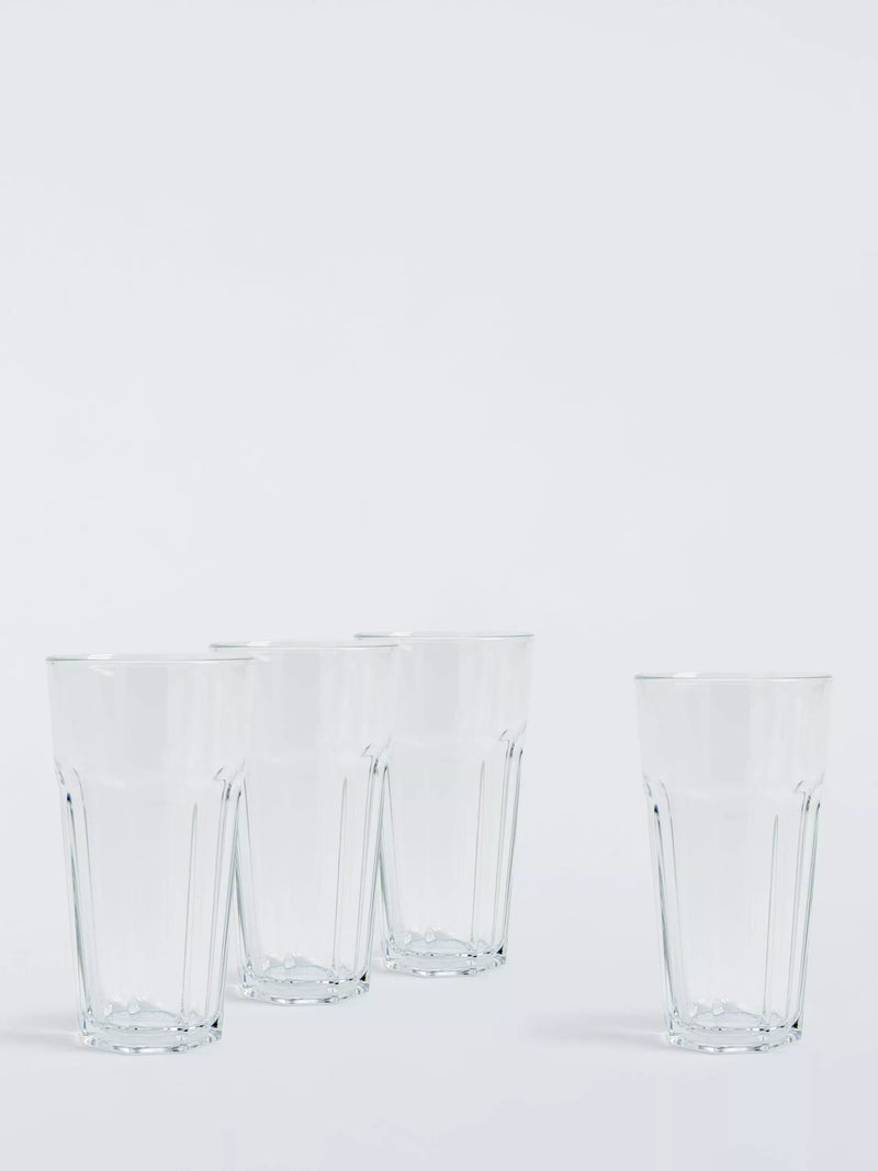 John Lewis bistro-style glass tumblers set of 4 430ml clear, UK version