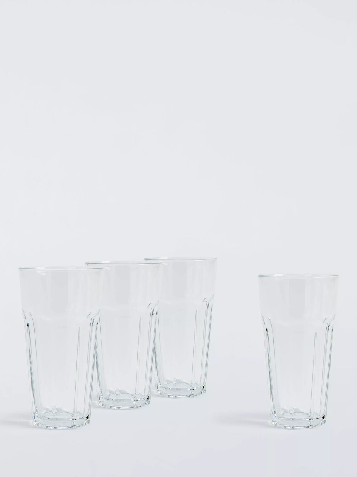 John Lewis bistro-style glass tumblers set of 4 430ml clear, UK version