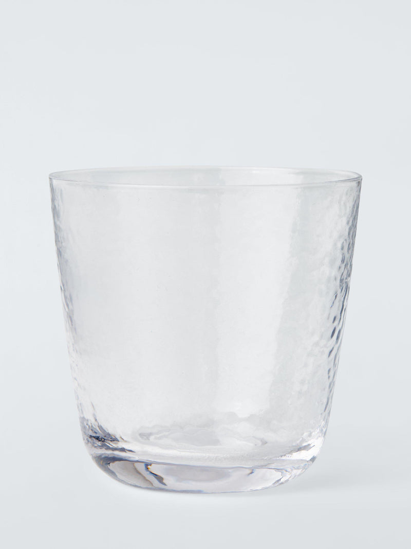 John Lewis X Deliciously Ella hammered glass tumblers 250ml, UK version