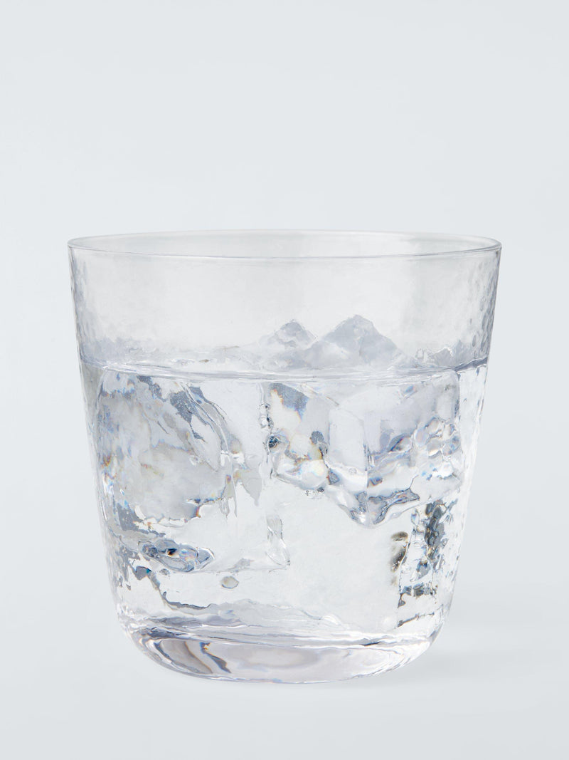 John Lewis X Deliciously Ella hammered glass tumblers 250ml, UK version