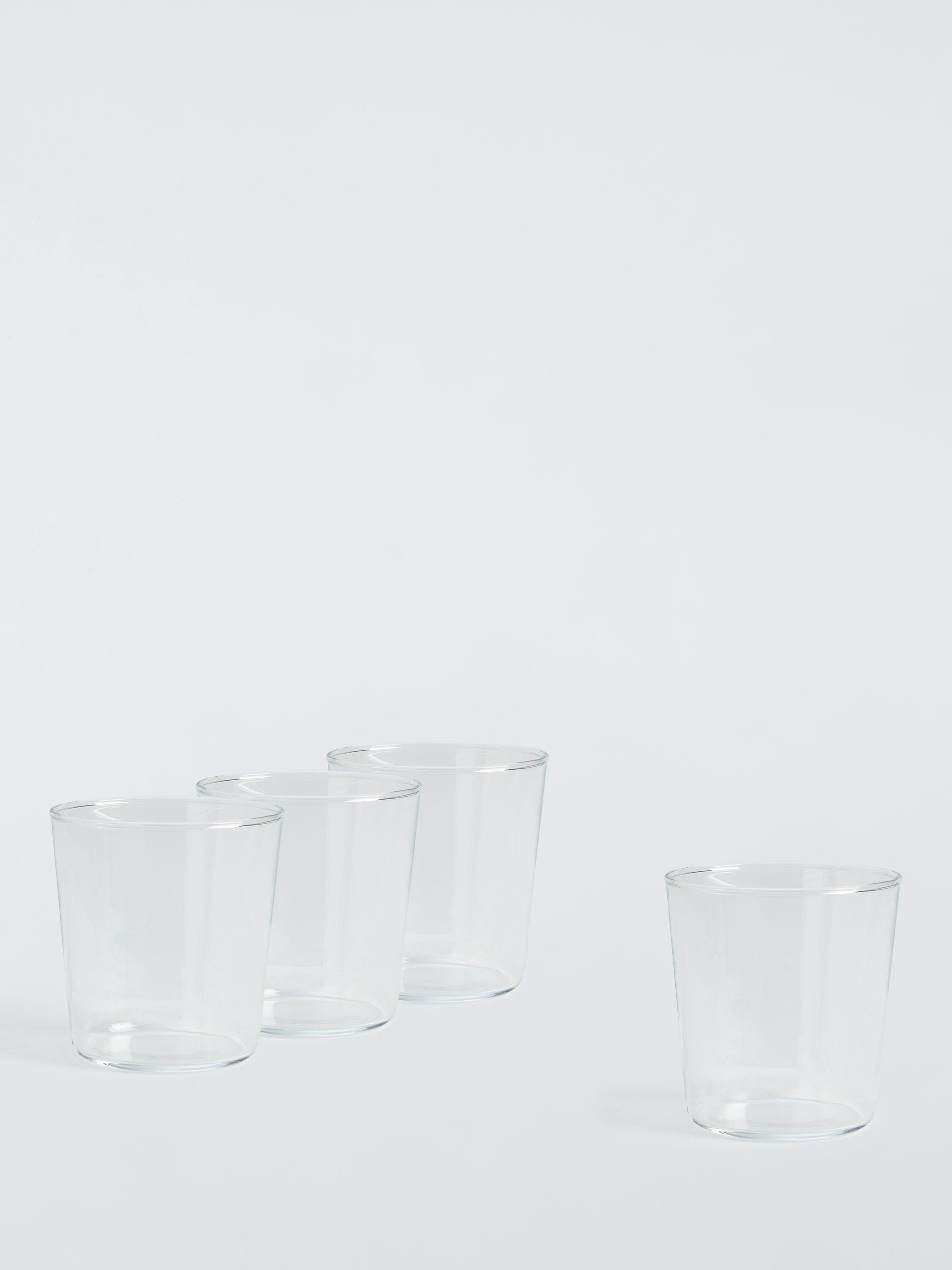 John Lewis drink glass tumbler set of 4, 400ml clear, UK version
