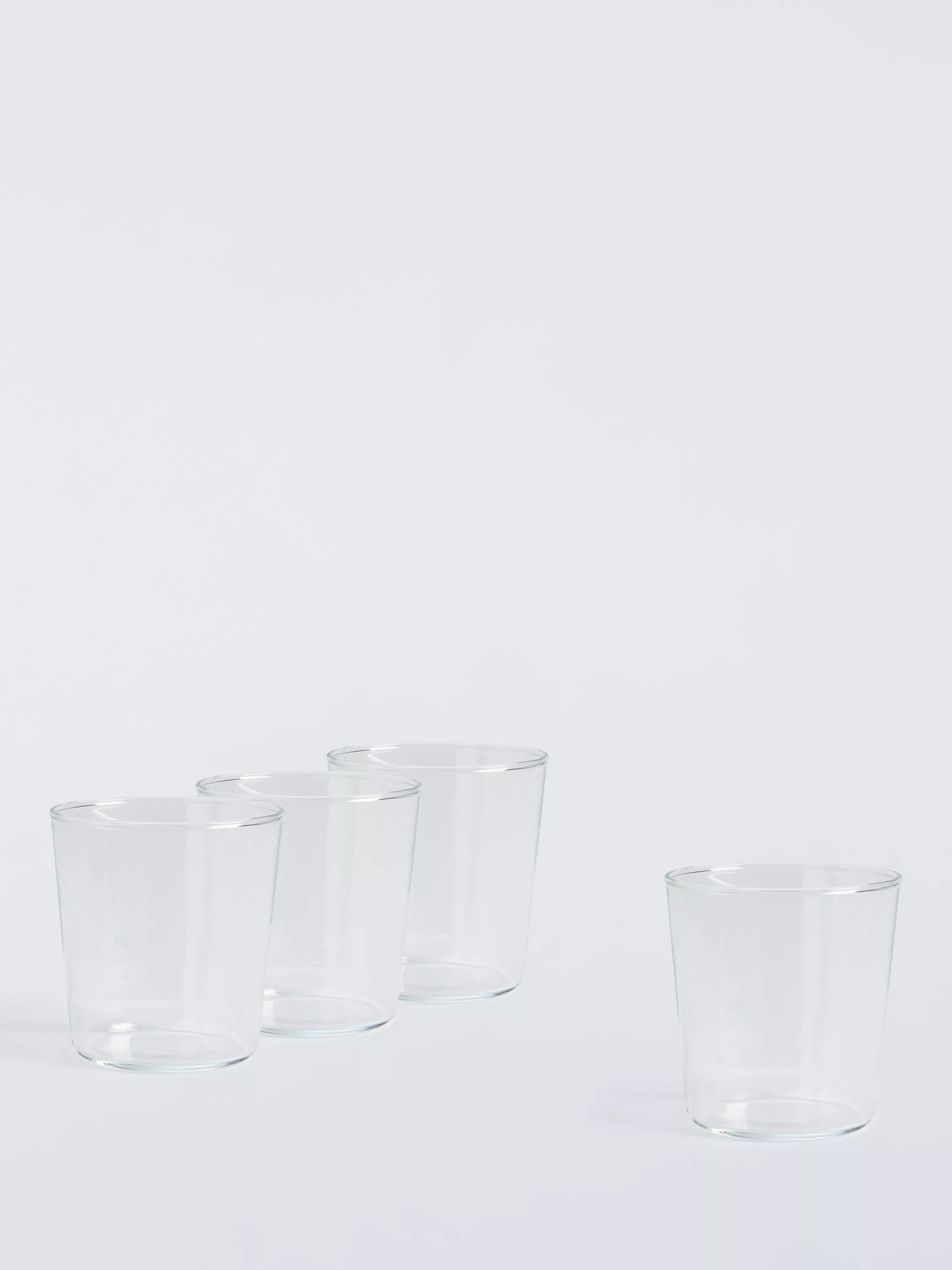 John Lewis drink glass tumbler set of 4, 400ml clear, UK version