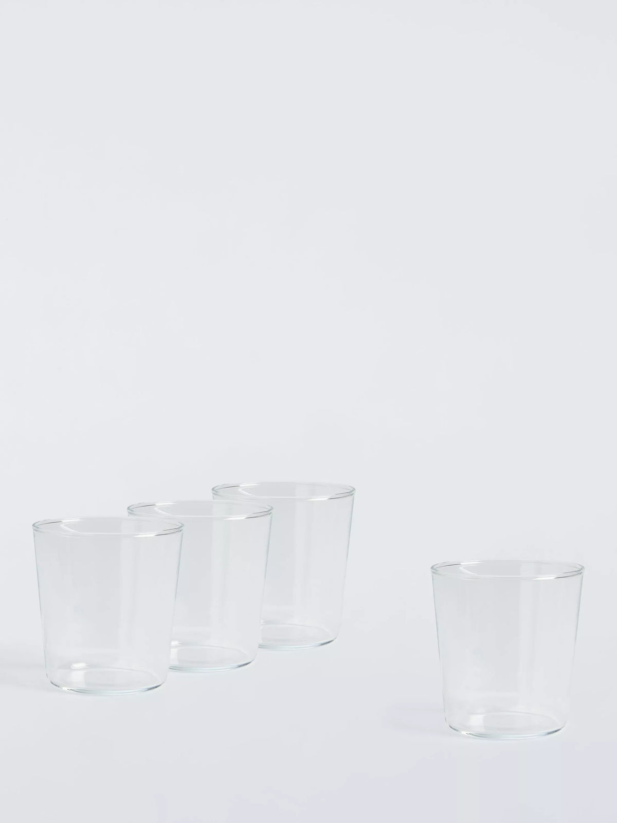 John Lewis drink glass tumbler set of 4, 400ml clear, UK version