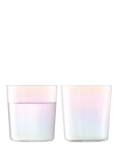 John Lewis LSA International Iridescence Glass Tumbler, Set of 2, 390ml- Buy online at McGrocer