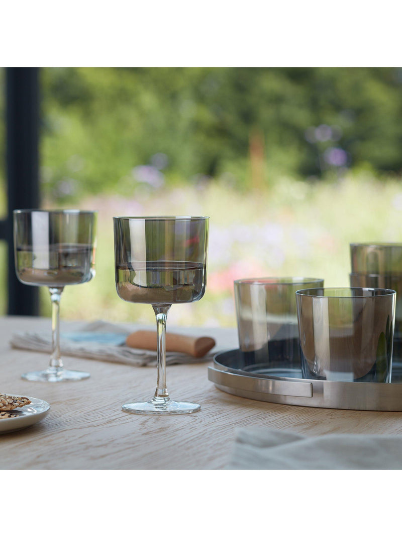 LSA International glass tumblers set of 2 grey 390ml, UK version