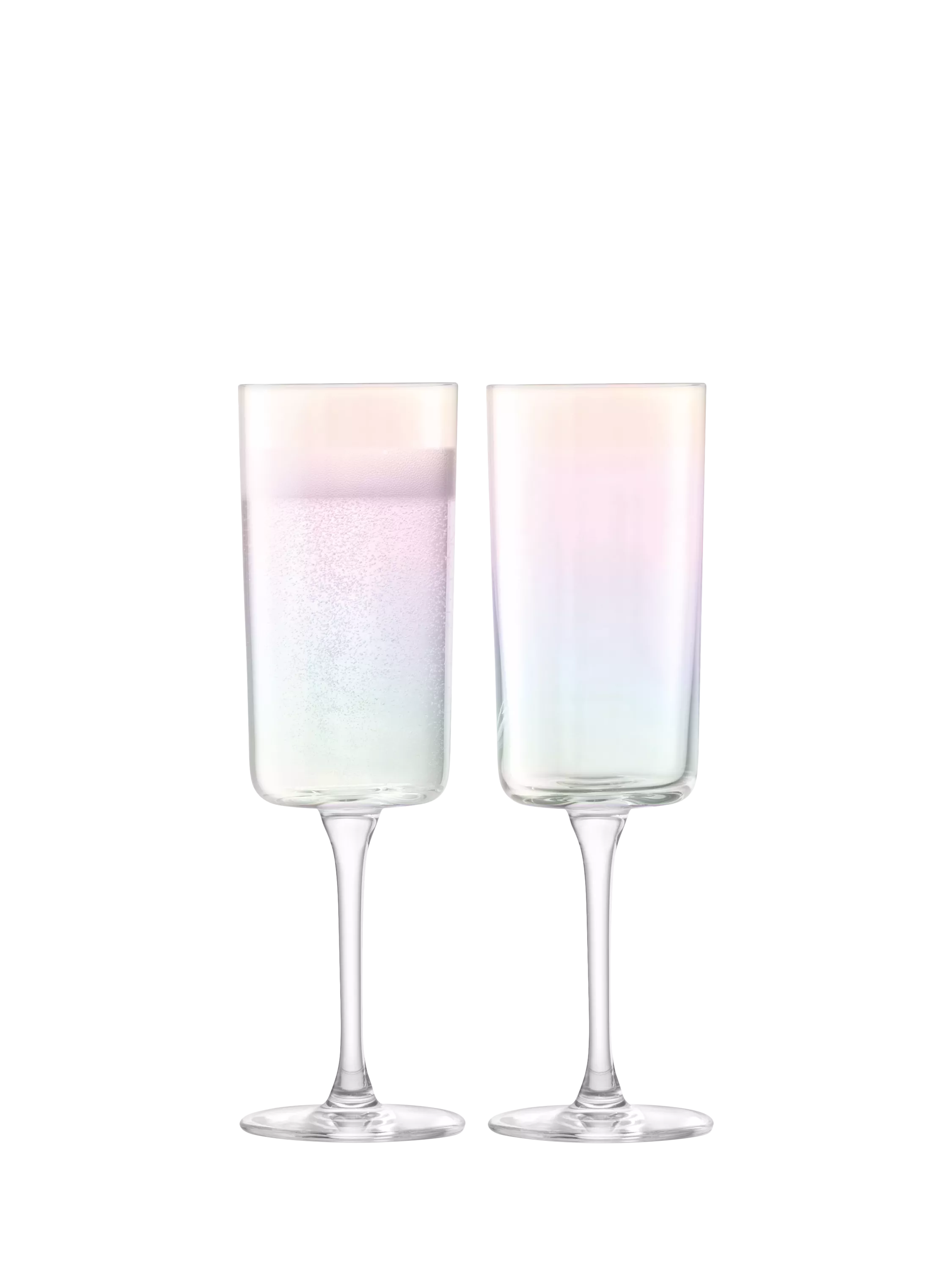 LSA International iridescent champagne flutes set of 2 (British brand)