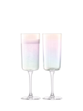LSA International iridescent champagne flutes set of 2 (British brand)
