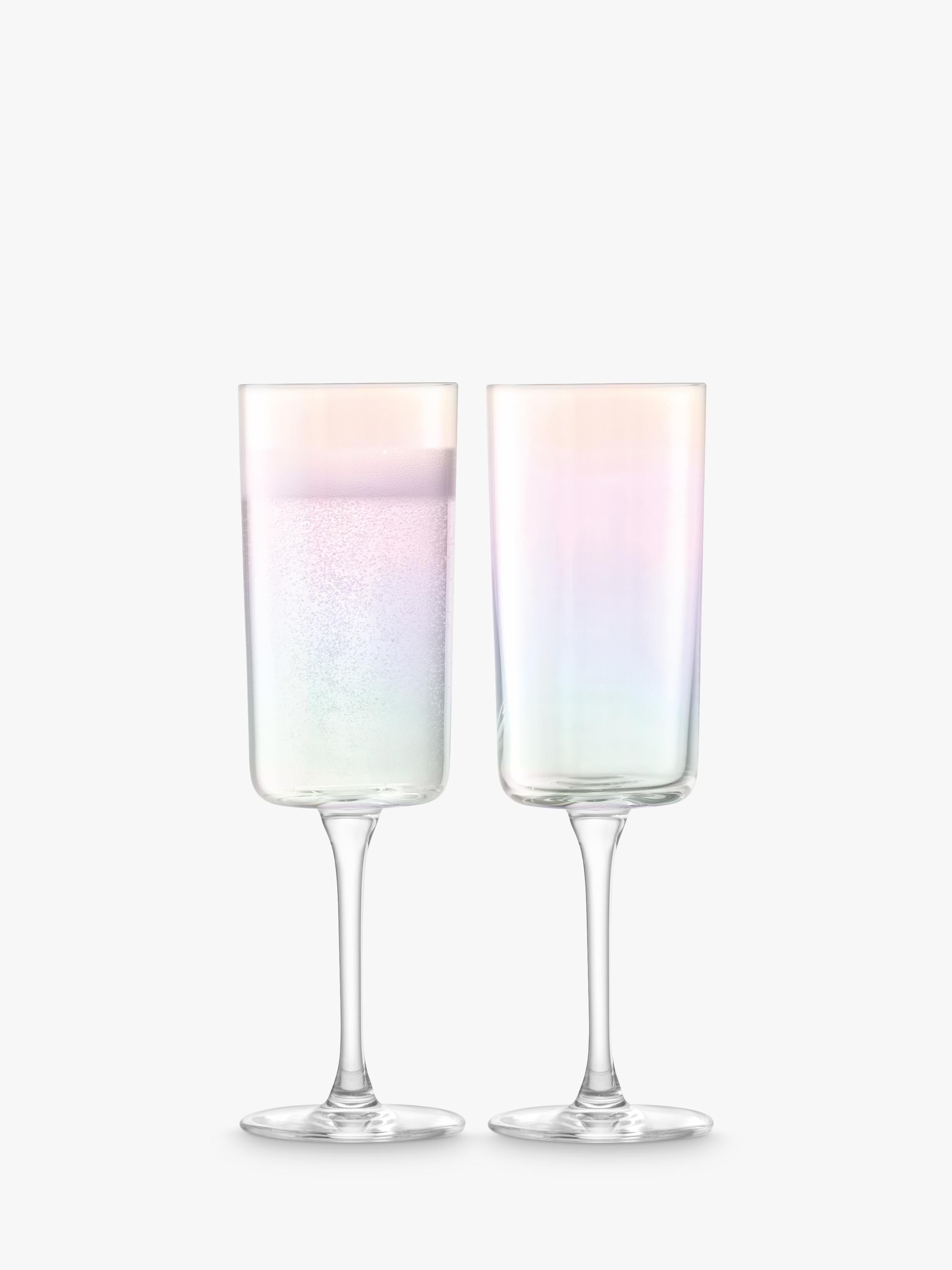 LSA International iridescent champagne flutes set of 2 (British brand)