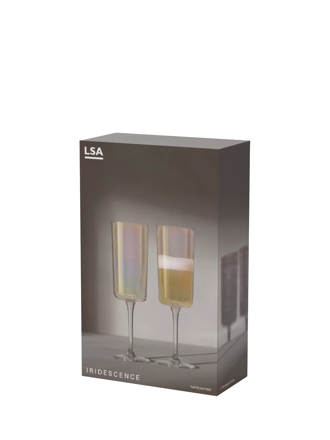 LSA International iridescent champagne flutes set of 2 (British brand)