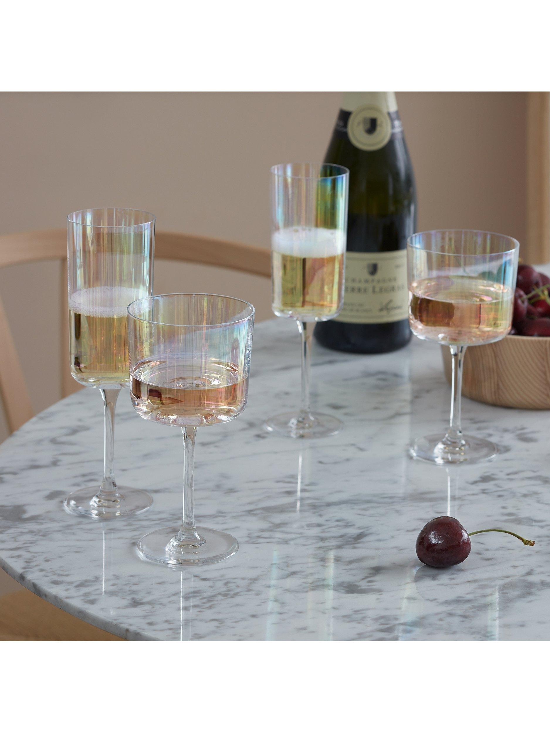 LSA International iridescent champagne flutes set of 2 (British brand)