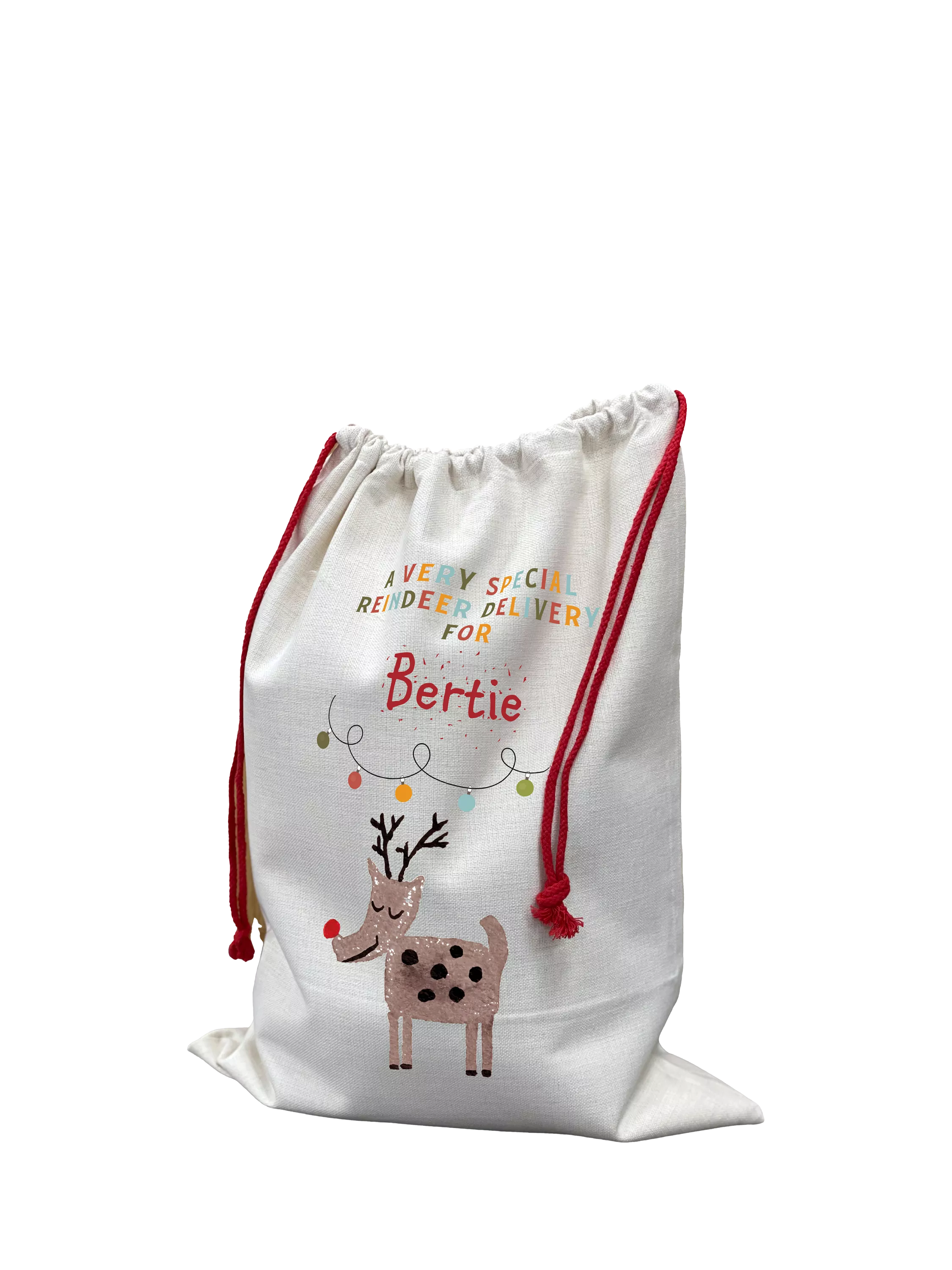 Solesmith Christmas Reindeer Personalised Toy Sack Multi 68x59cm (British brand)