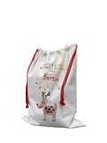 Solesmith Christmas Reindeer Personalised Toy Sack, Multi