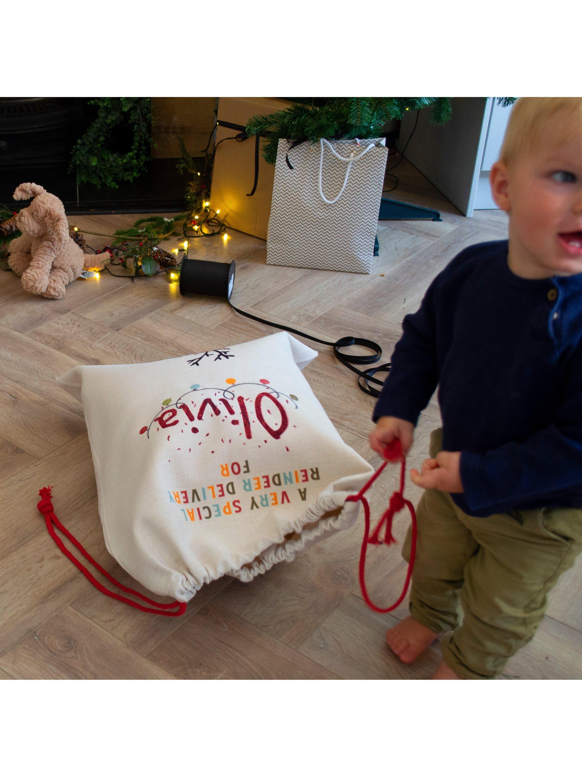 Solesmith Christmas Reindeer Personalised Toy Sack Multi 68x59cm (British brand)