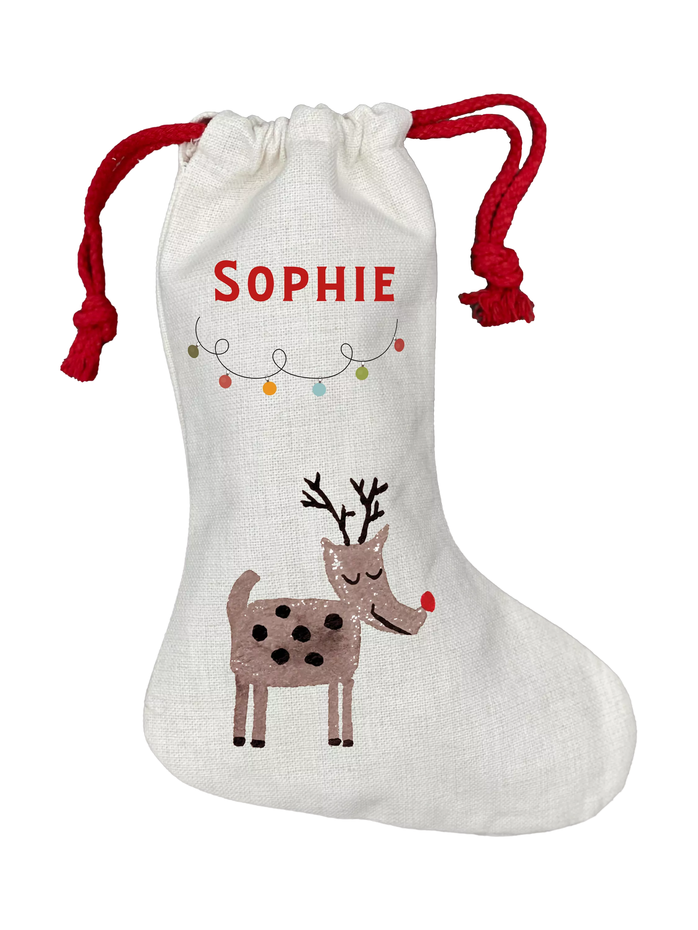 Solesmith children's personalised reindeer stocking - British product