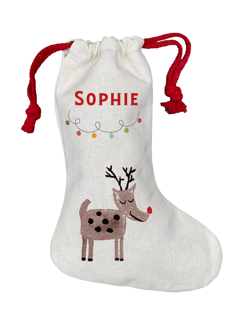 Solesmith children's personalised reindeer stocking - British product