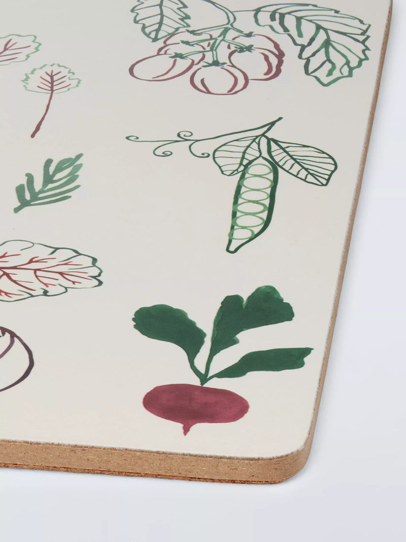 John Lewis and Deliciously Ella cork-backed placemat white, imported from the UK