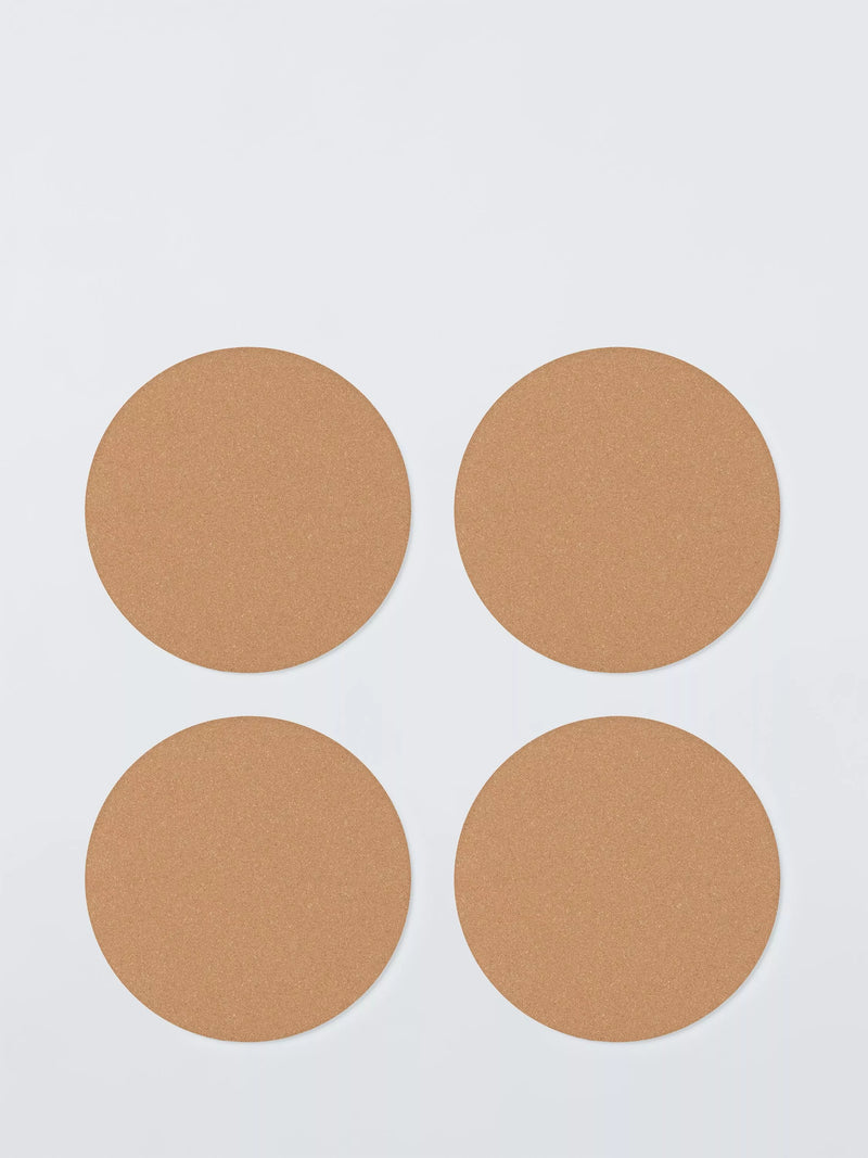John Lewis Round Cork Placemat Set of 4 Natural, imported from the UK
