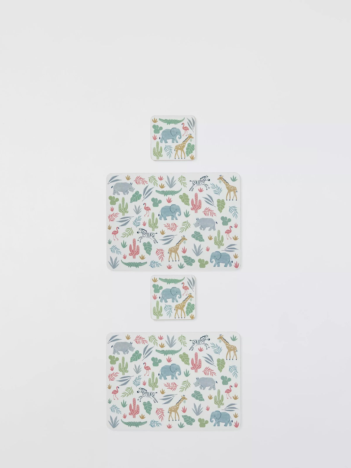 John Lewis kids' safari coaster and placemat set of 2, UK version