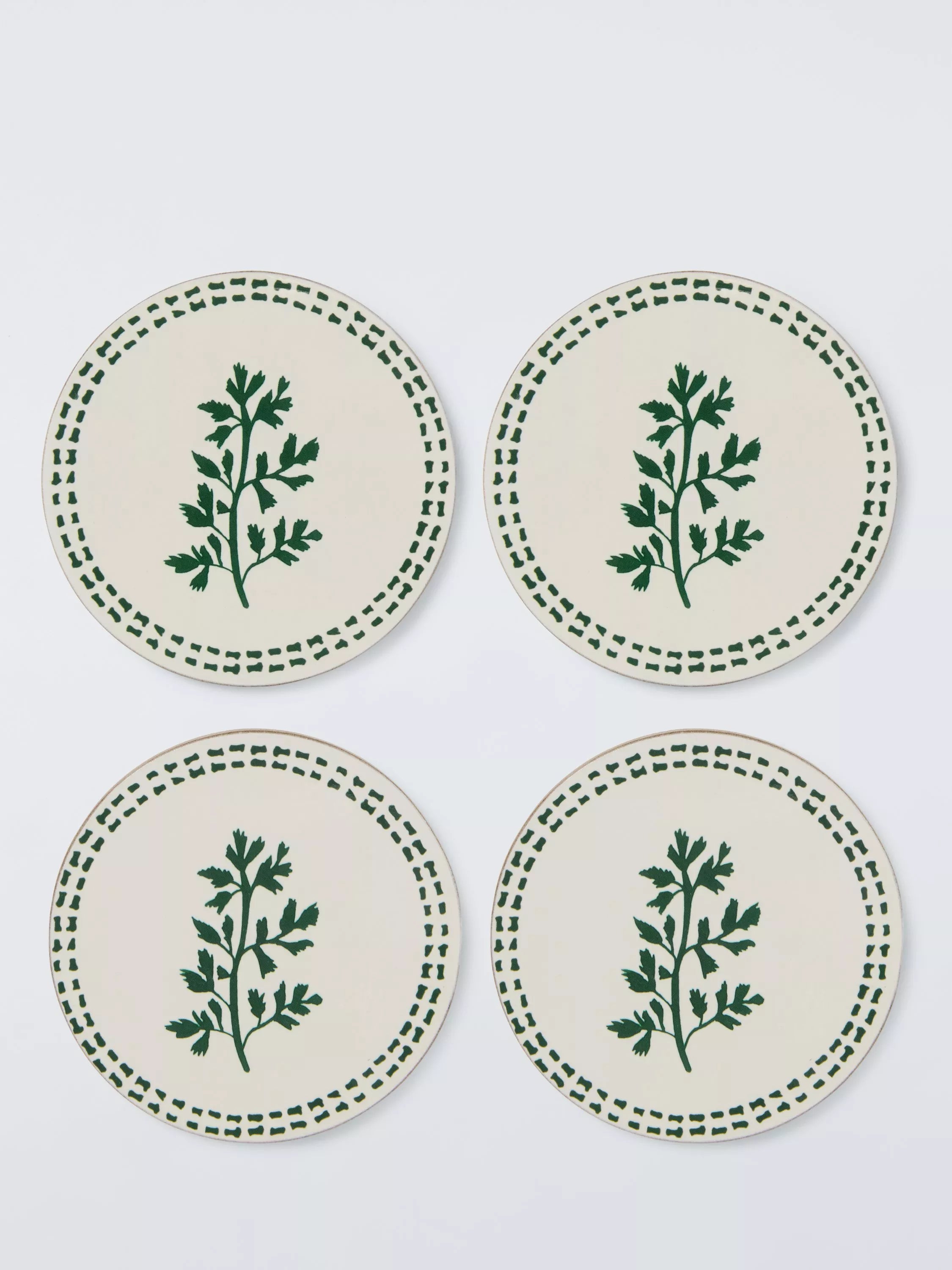 John Lewis Ella herb coasters set of 4, imported from the UK