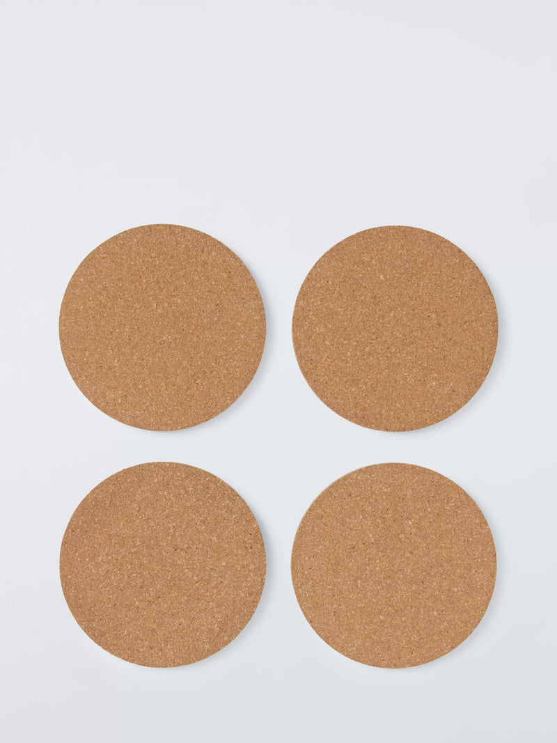 John Lewis natural cork coaster set of 4, UK version