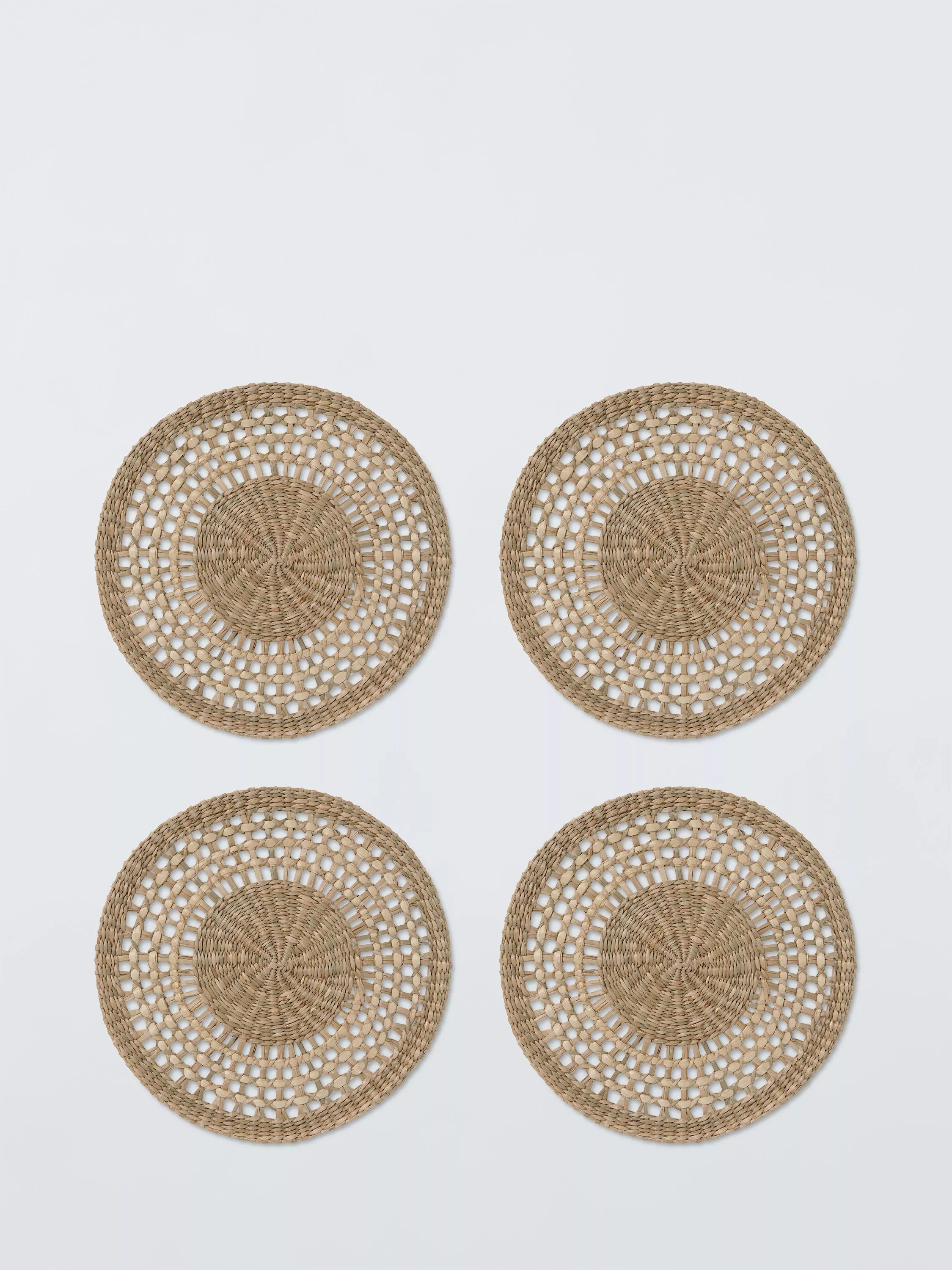 John Lewis woven seagrass round placemats set of 4, UK version
