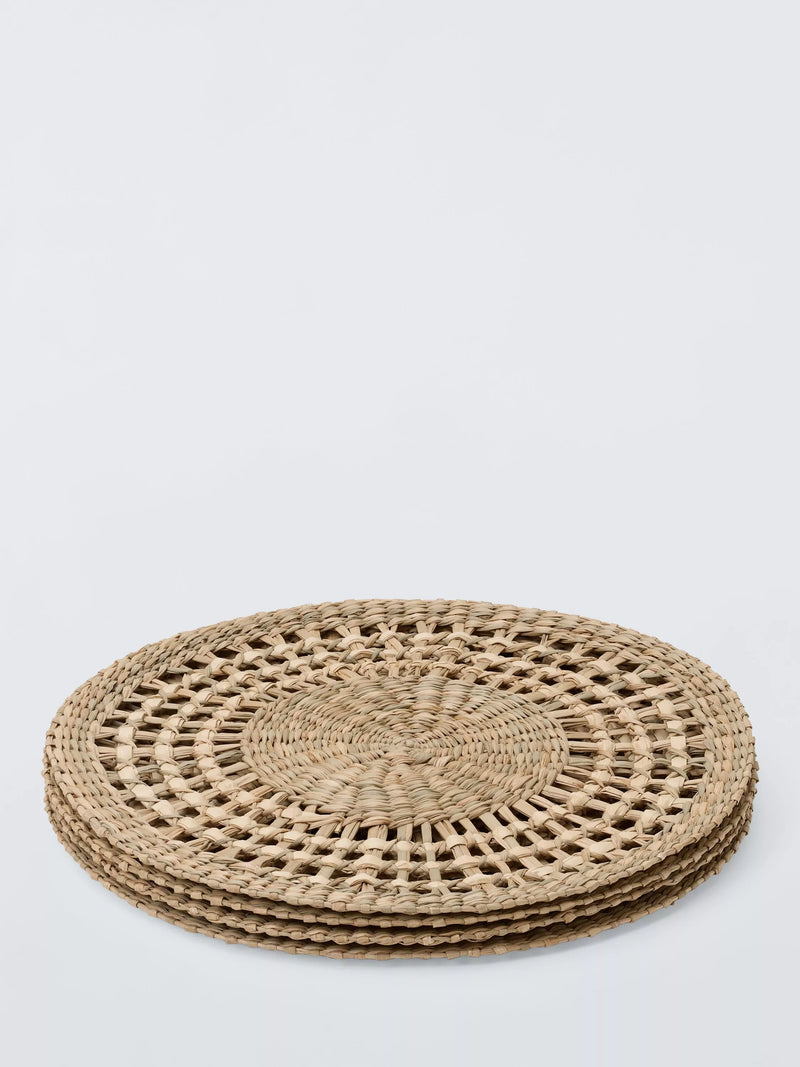 John Lewis woven seagrass round placemats set of 4, UK version