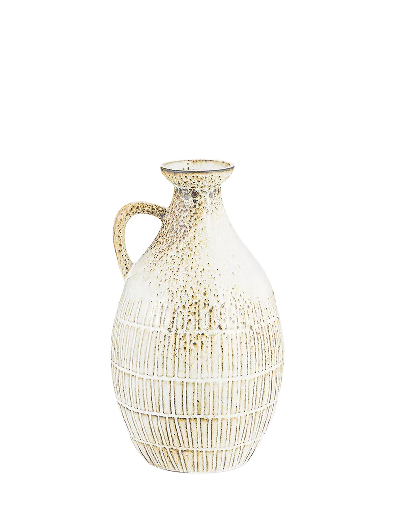 Nkuku large decorative ceramic jug in black (British brand)