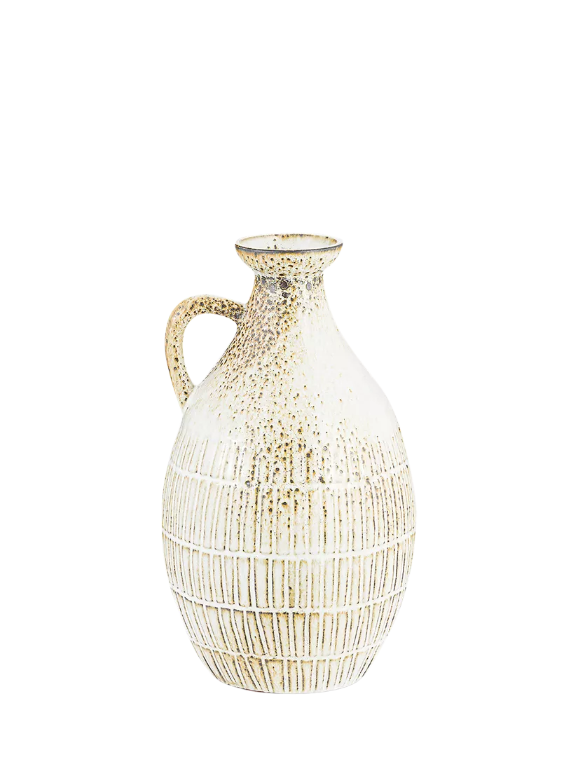 Nkuku large decorative ceramic jug in black (British brand)