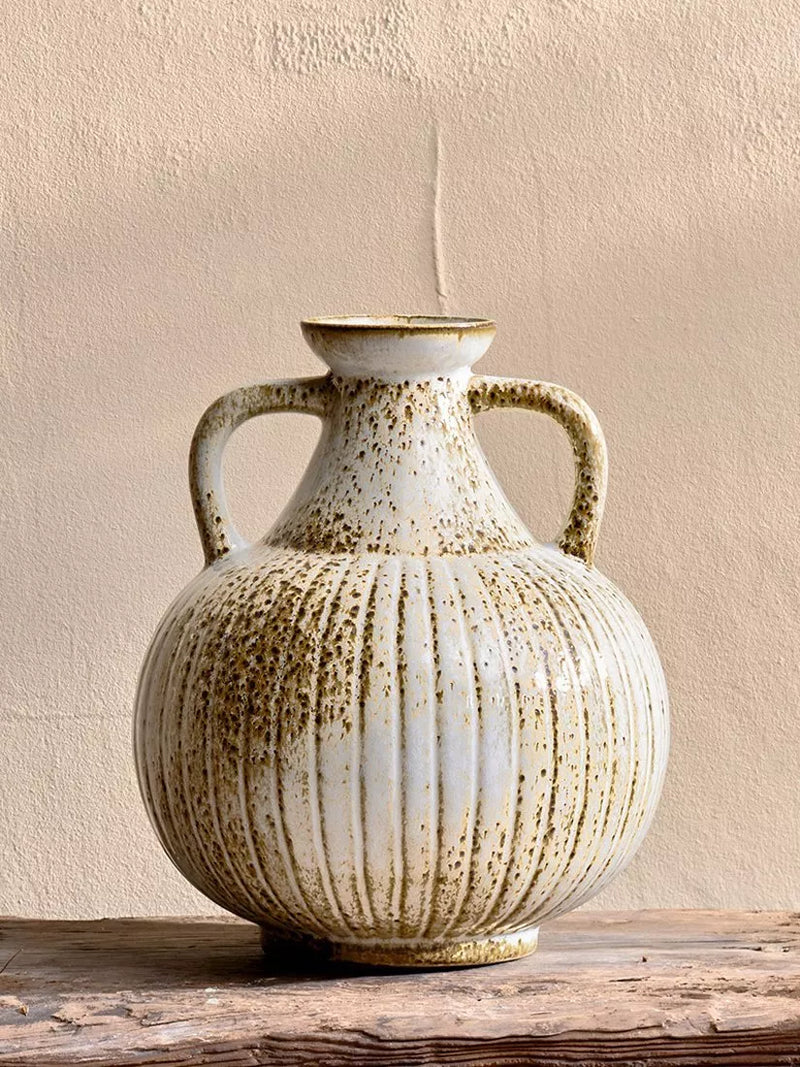 Nkuku Anjuna small decorative ceramic jug in white (British brand)