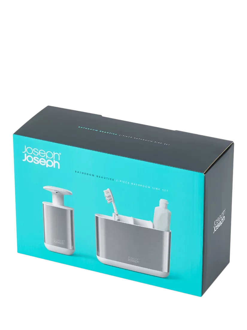 Joseph Joseph white bathroom sink set, imported from the UK