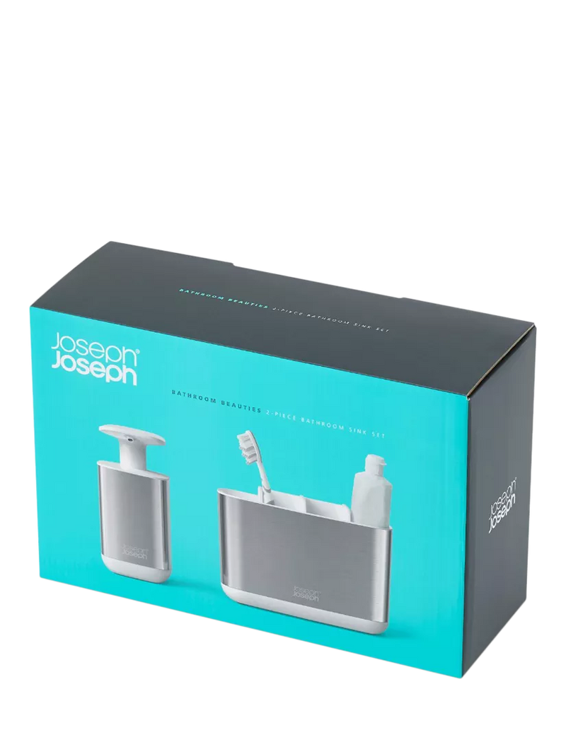 Joseph Joseph white bathroom sink set, imported from the UK