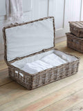 Garden Trading Bembridge natural rattan lidded basket - British product