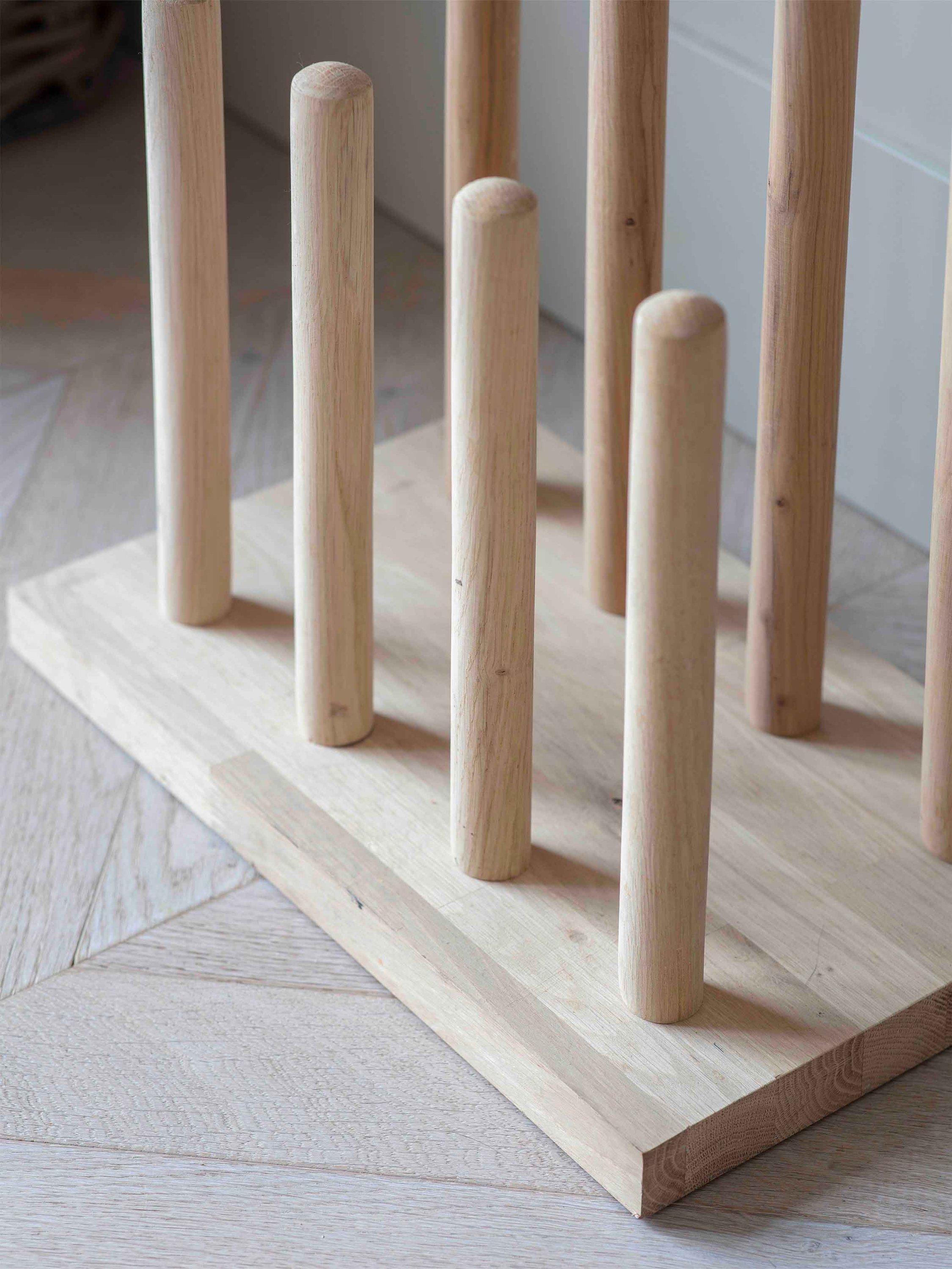 Garden Trading natural oak Hambledon welly boot stand, UK version
