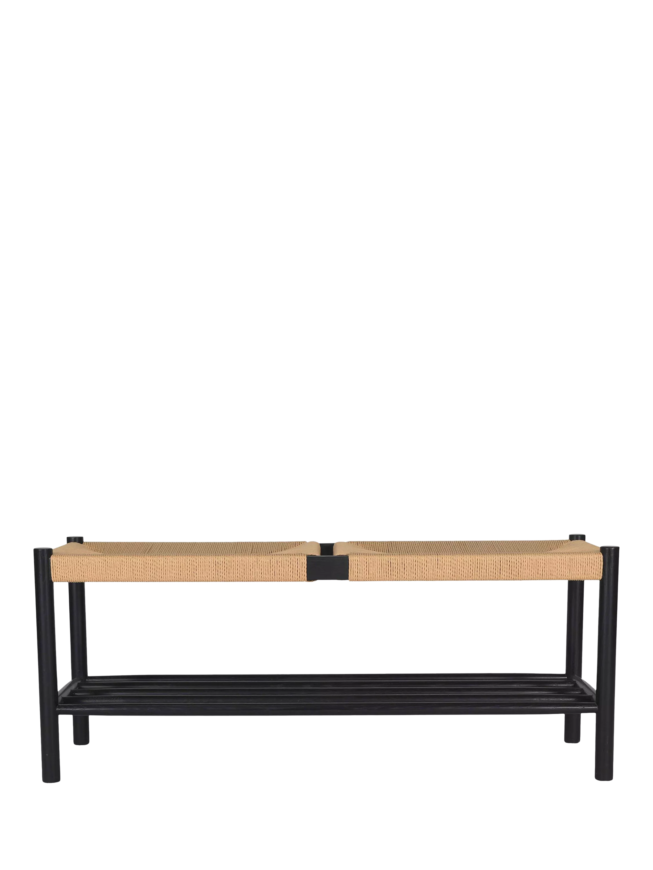 Garden Trading Longworth hallway bench oak wood twisted papercord (British brand)