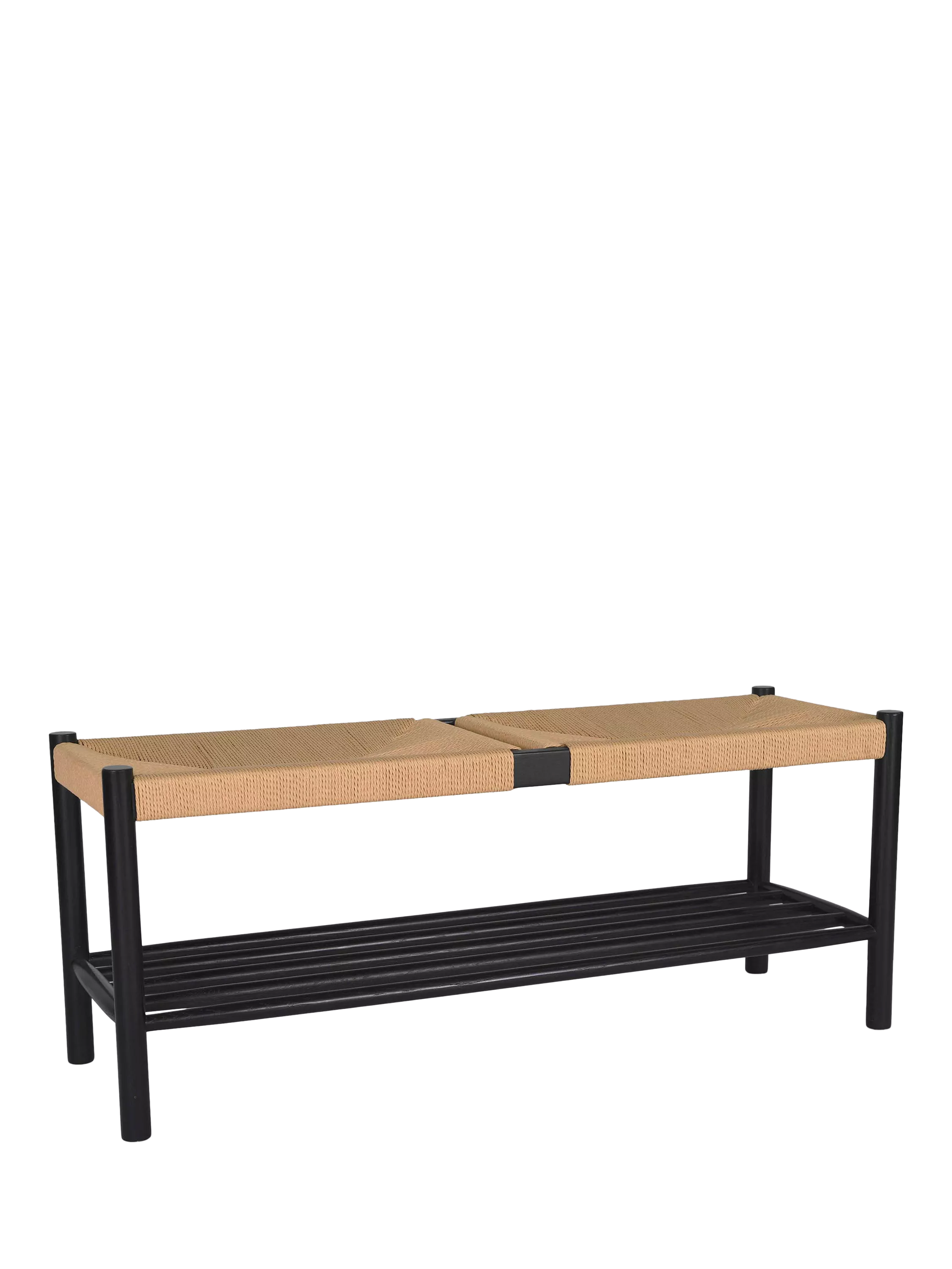 Garden Trading Longworth hallway bench oak wood twisted papercord (British brand)