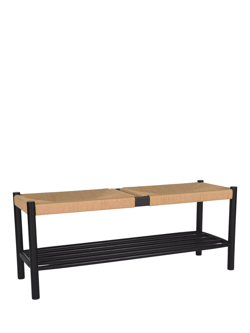 Garden Trading Longworth hallway bench oak wood twisted papercord (British brand)