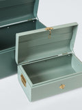 John Lewis metal storage trunk set Pacific Rosemary colours - British product