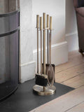 Garden Trading brass fire tool set with poker shovel, UK version