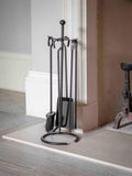 Garden Trading 4 piece fireplace tool set in black, UK version