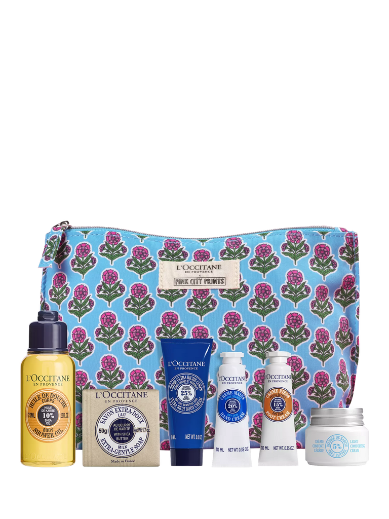 L'OCCITANE Shea Travel Collection X Pink City Prints Bodycare Gift Set