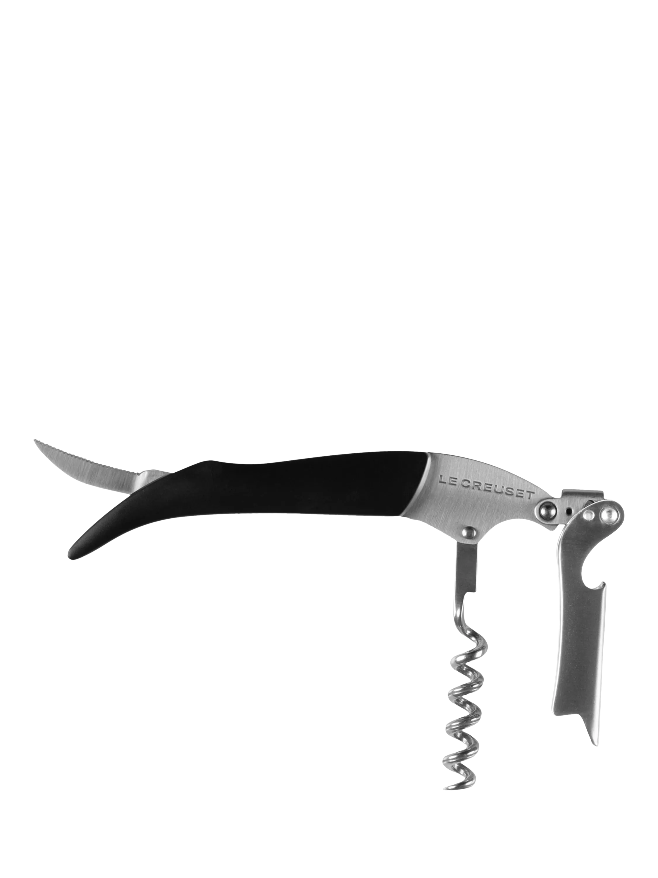 Le Creuset waiter's friend corkscrew shiny black (British brand)