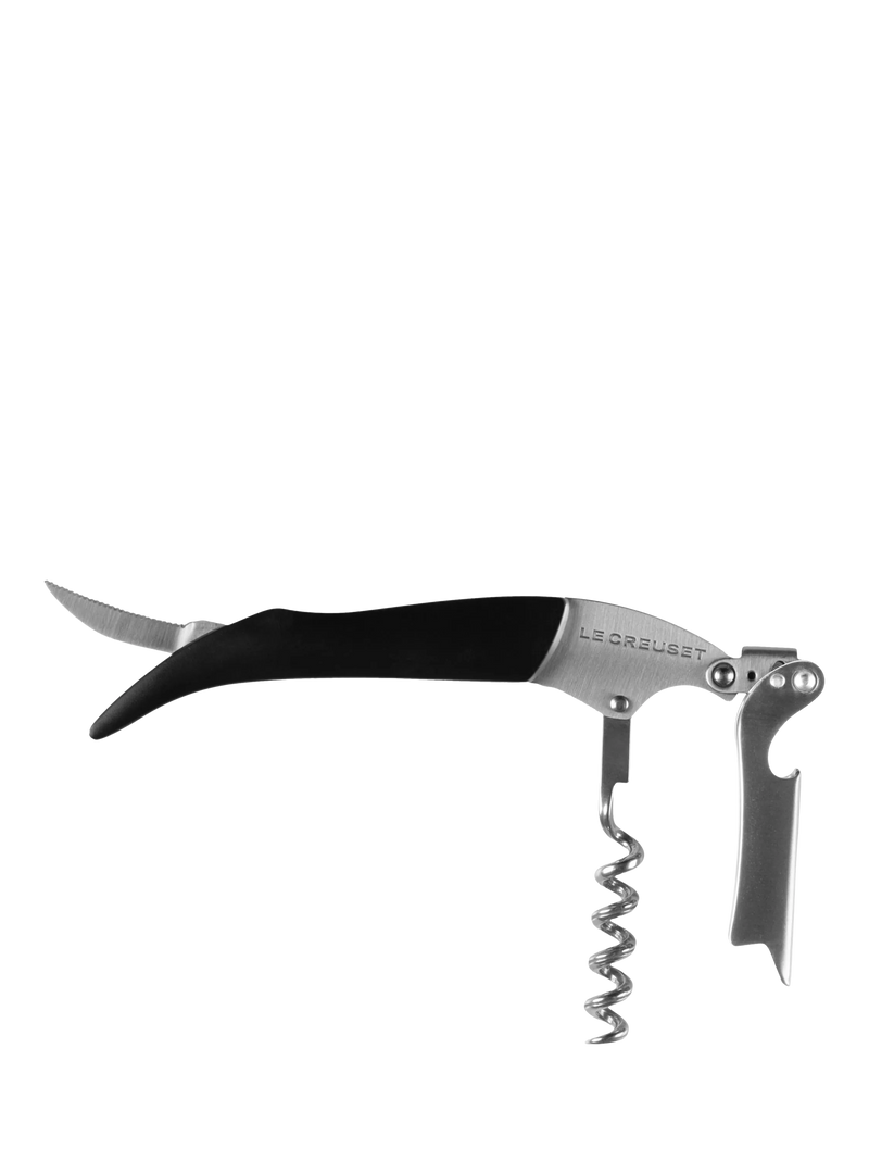 Le Creuset waiter's friend corkscrew shiny black (British brand)