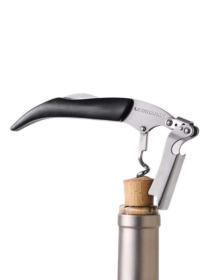 Le Creuset waiter's friend corkscrew shiny black (British brand)