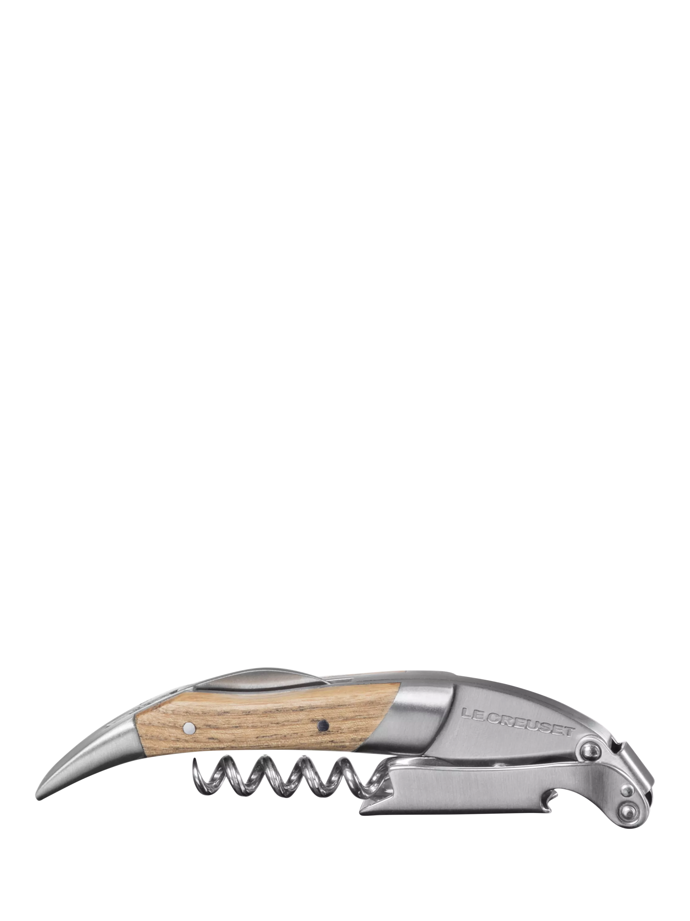 Le Creuset waiter's friend corkscrew oak wood handle, imported from the UK