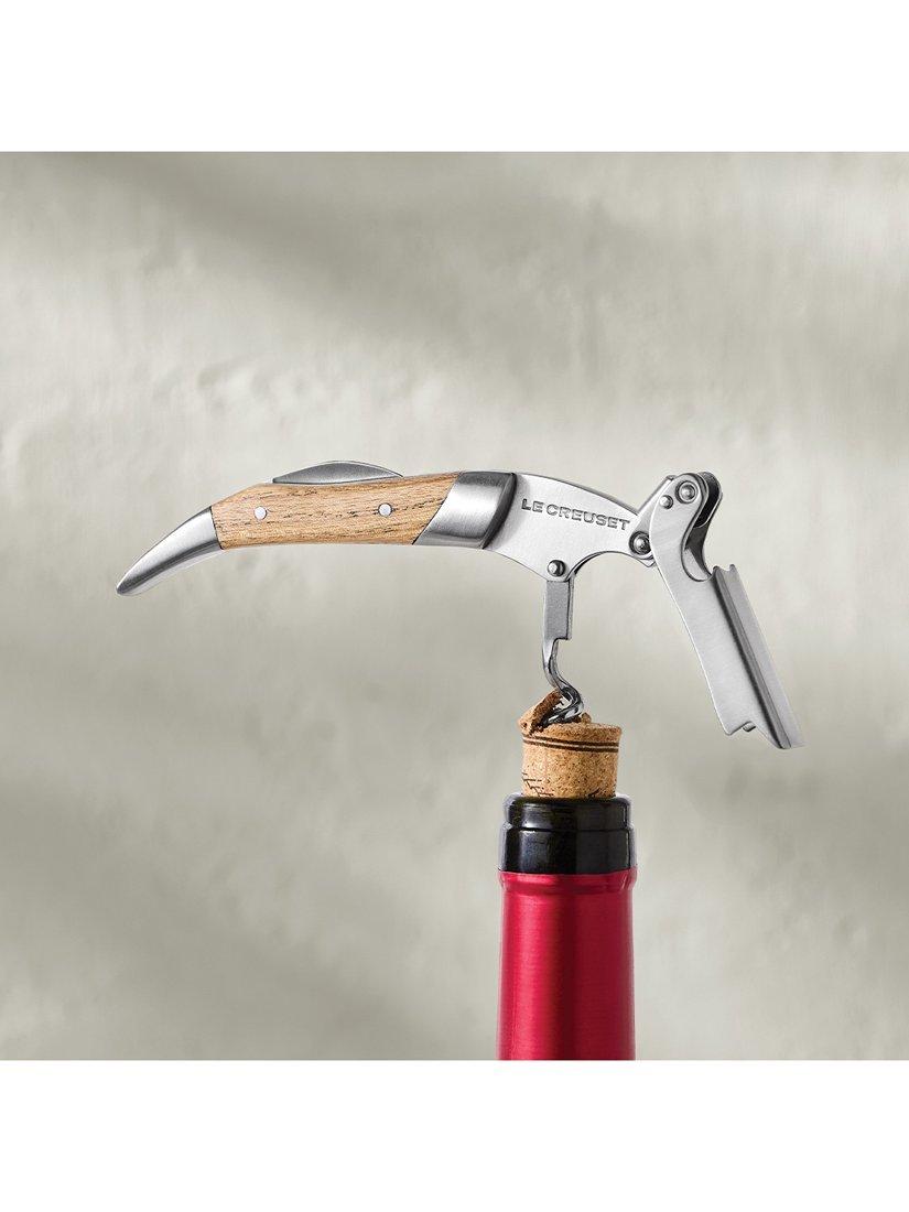 Le Creuset waiter's friend corkscrew oak wood handle, imported from the UK