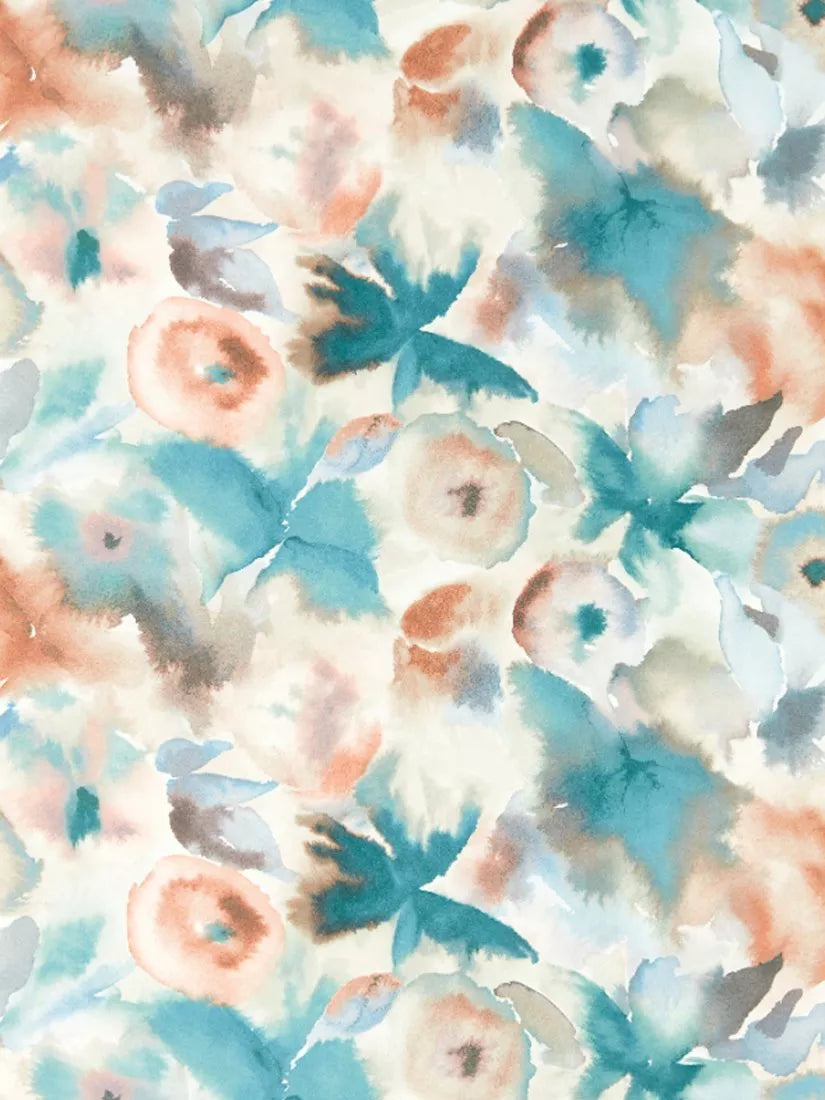 Harlequin Flores abstract watercolour flowerhead wallpaper, UK version